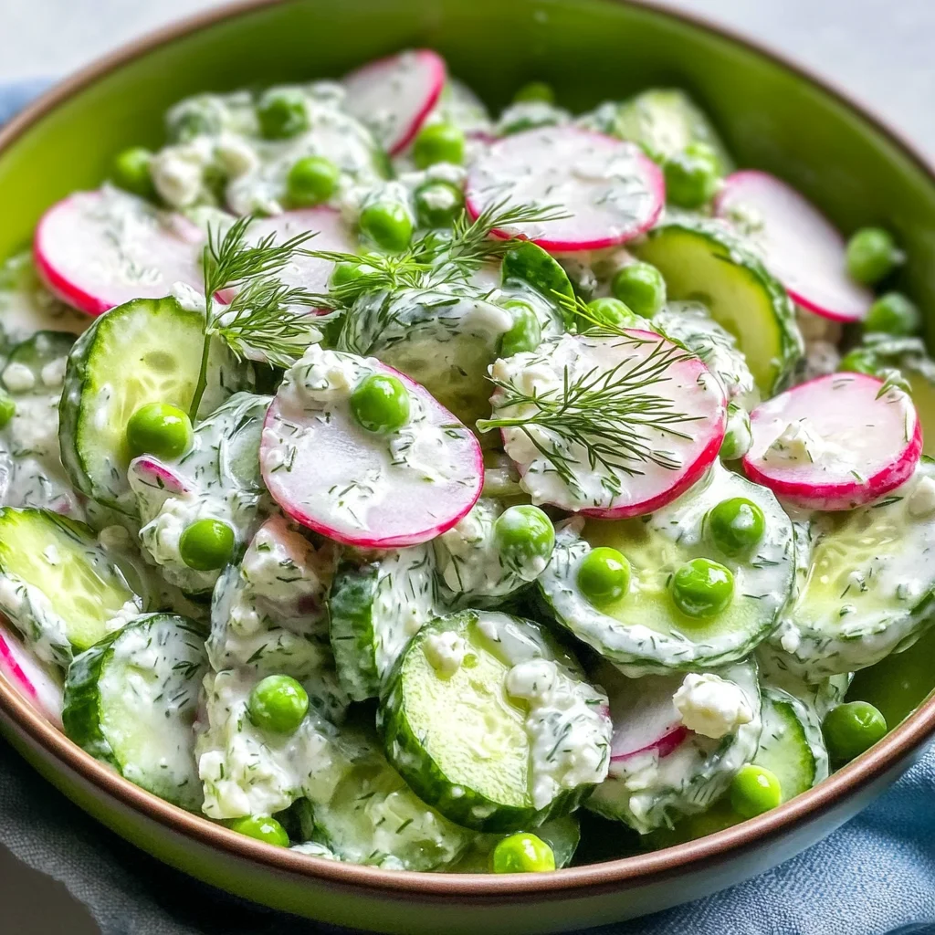 Creamy Cucumber Pea Salad