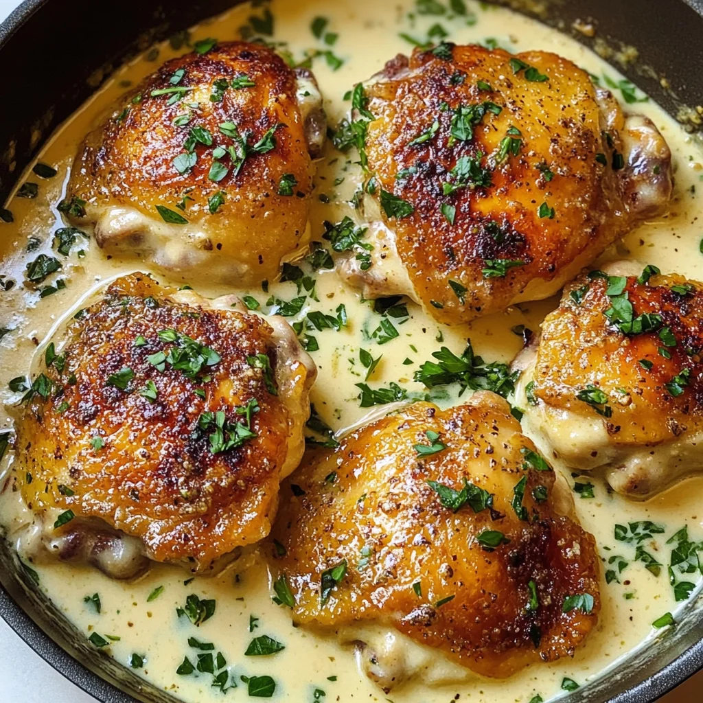 Creamy Garlic Chicken Thighs (Restaurant-Style, 30 Minutes)