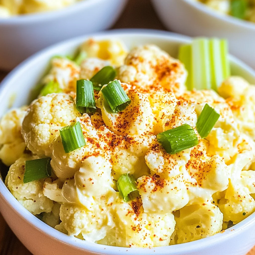 Deviled Egg Cauliflower Salad