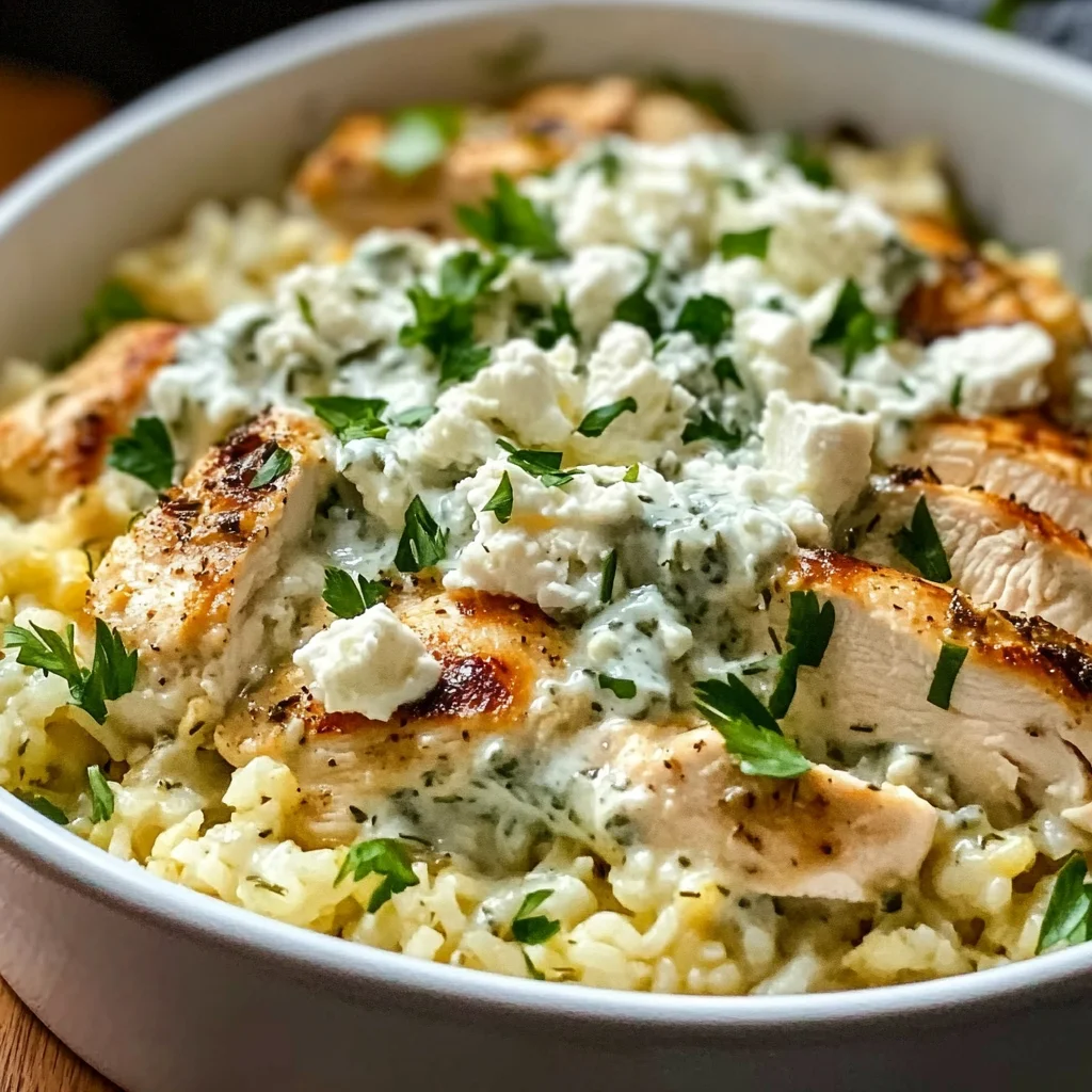 Dump-and-Bake Chicken Tzatziki Casserole