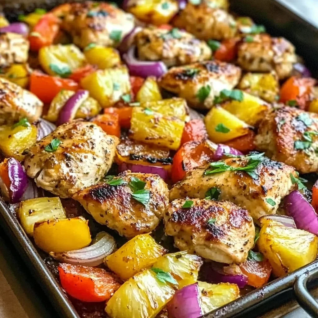Hawaiian Chicken Sheet Pan: A Tropical Escape for Dinner