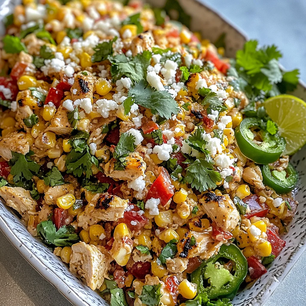 Healthy Street Corn-Inspired Chicken Salad