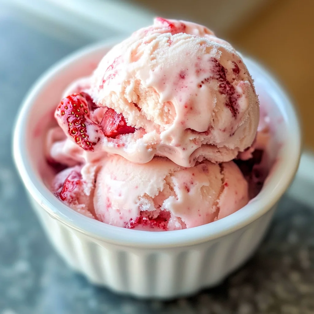 Homemade Strawberry Ice Cream