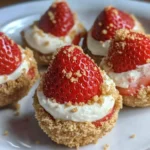 No Bake Strawberry Cheesecake Bites