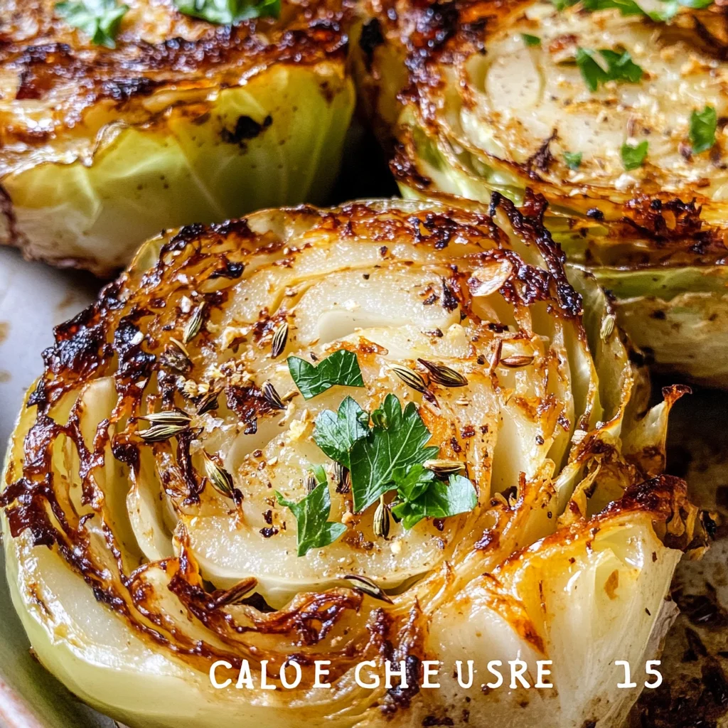 Oven Roasted or Grilled Garlic Roasted Cabbage Steaks
