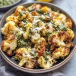 Parmesan Pesto Roasted Cauliflower