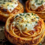 Spaghetti Garlic Bread Bowls