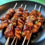 Sticky Bourbon Chicken Skewers