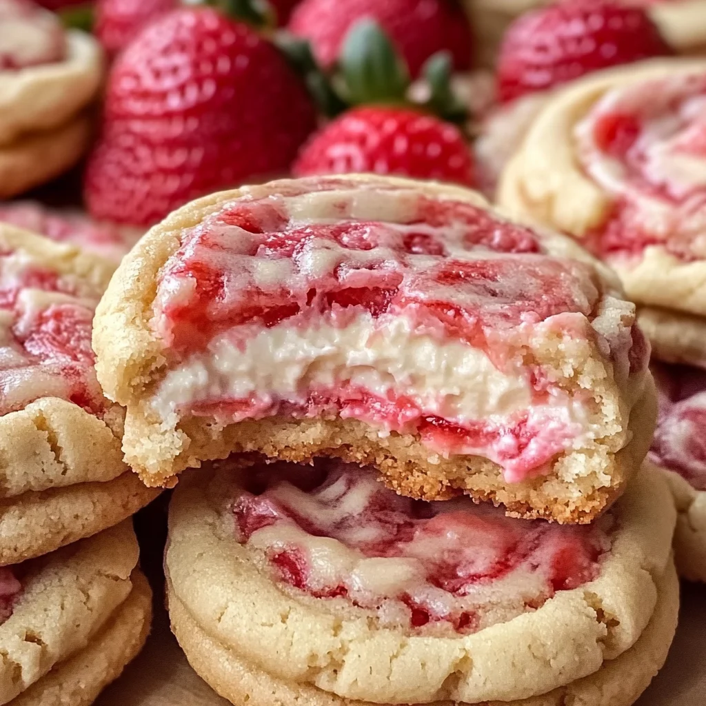 Strawberry Cheesecake Cookies 🍓❤️ (Pretty & Delicious!)