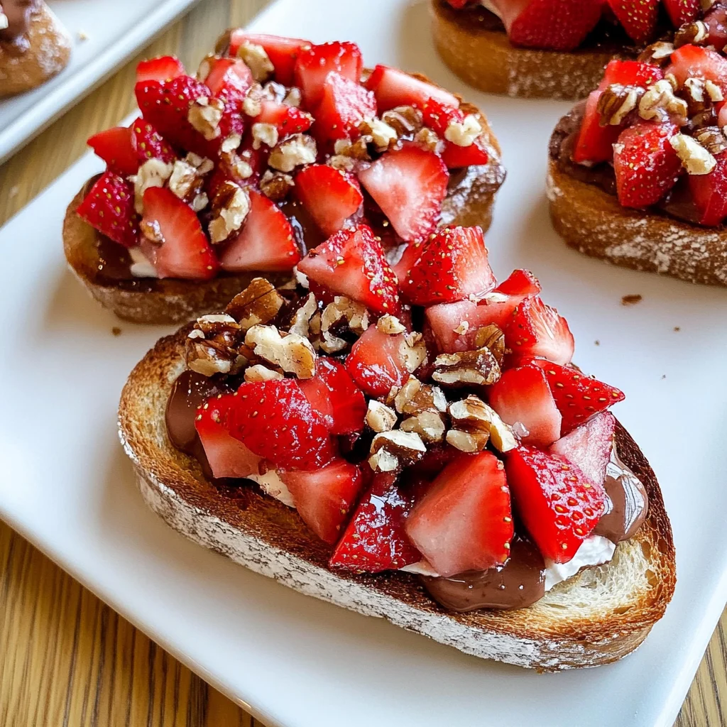 Strawberry Dessert Bruschetta