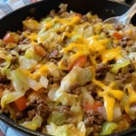 Cabbage Roll Skillet (Easy Keto Ground Beef Dinner Recipe)