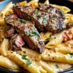 Creamy Cajun Steak Penne Pasta