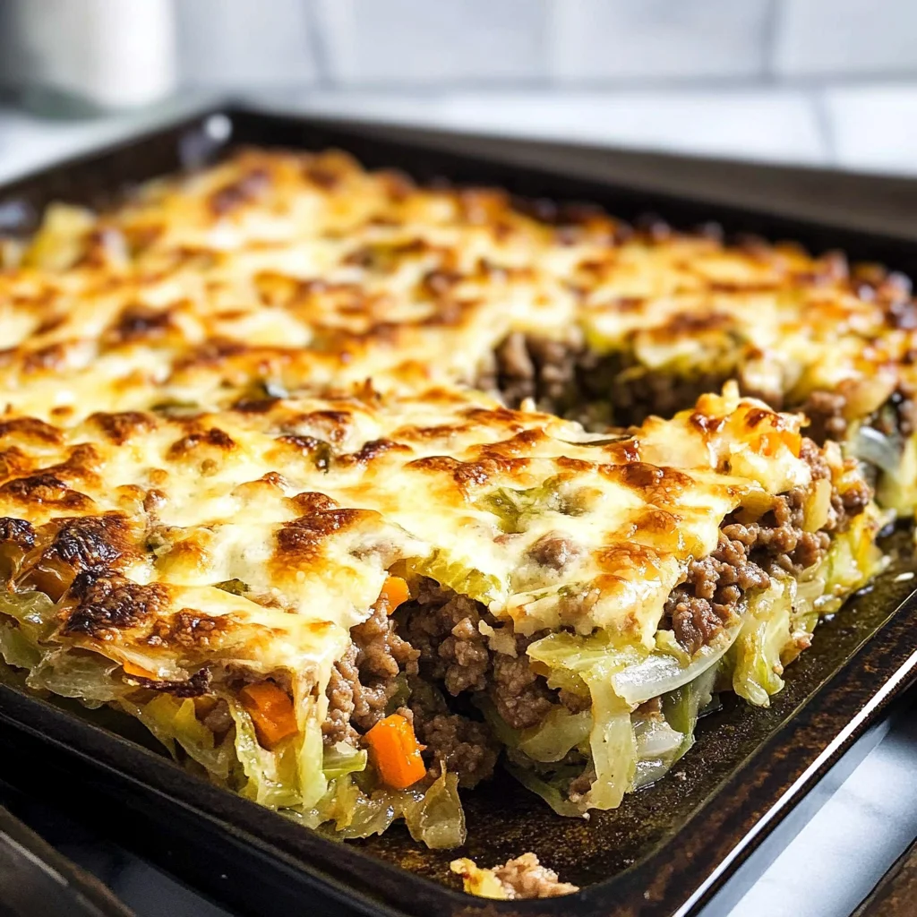 Easy Cabbage and Ground Beef Squares