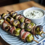 Father's Day Bacon Brussels Sprout Kebobs