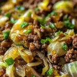 Ground Beef and Chopped Cabbage