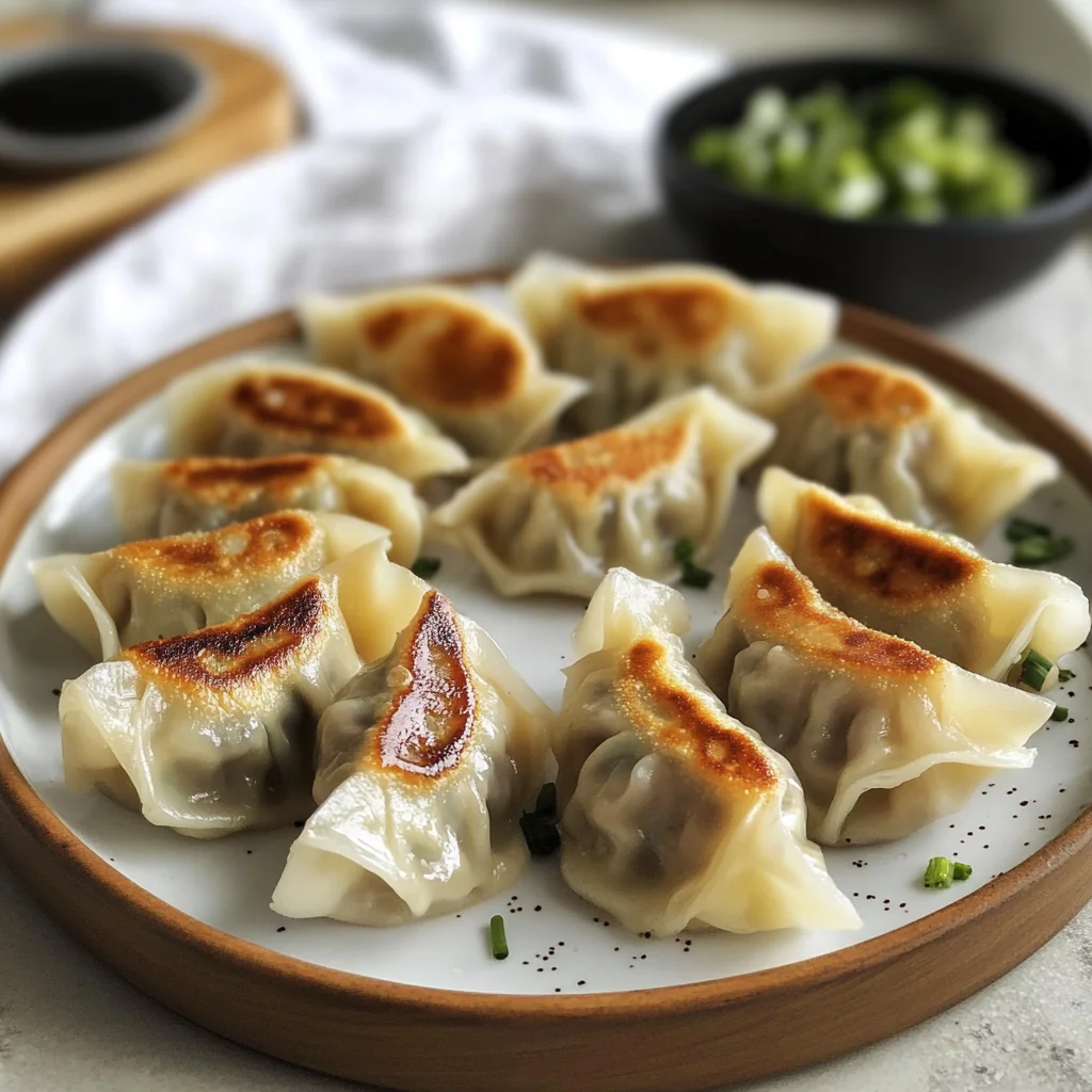 Pan-Fried Pork Dumplings with Cabbage