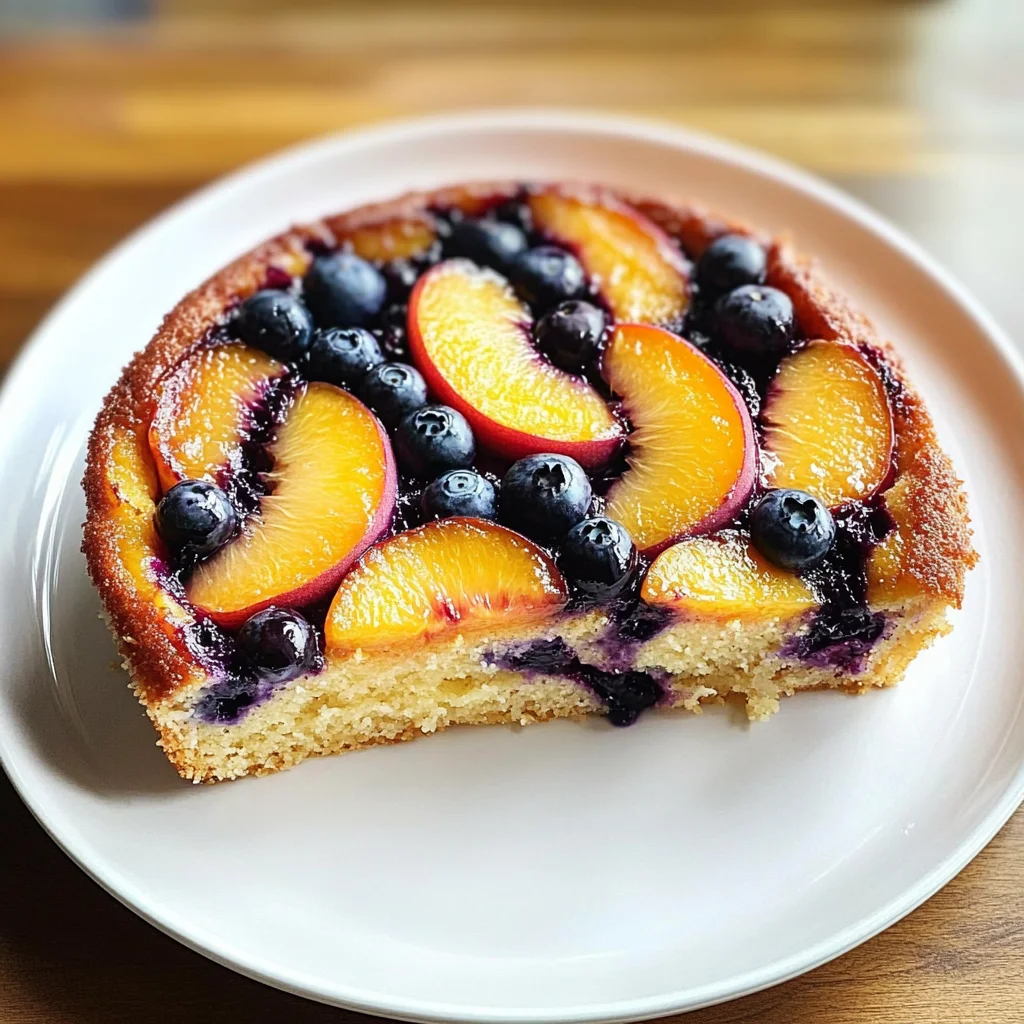 Peach and Blueberry Greek Yogurt Cake
