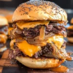 Roast beef and cheddar sliders