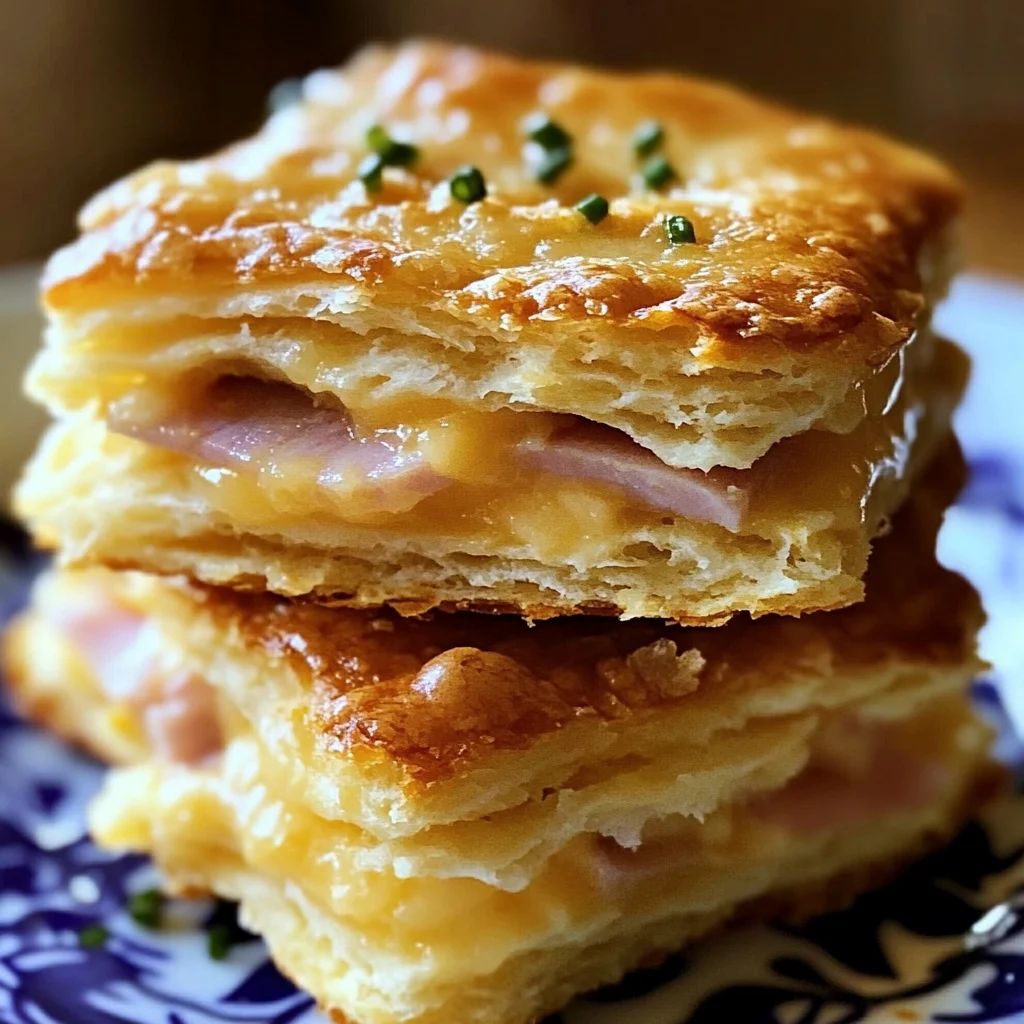 Savory Ham and Cheese Butter Biscuits: Fluffy Homemade Treat