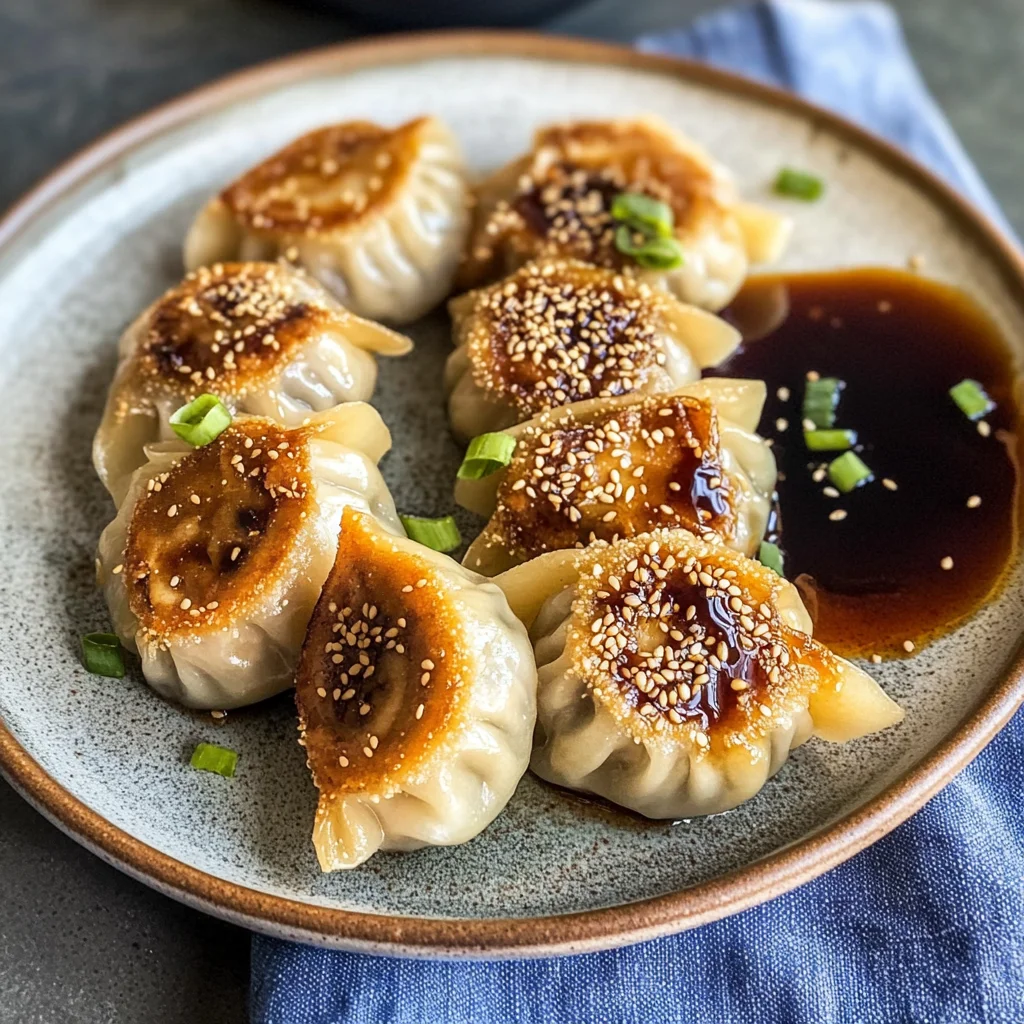 Shiitake Mushroom Dumplings with Honey Teriyaki Sauce