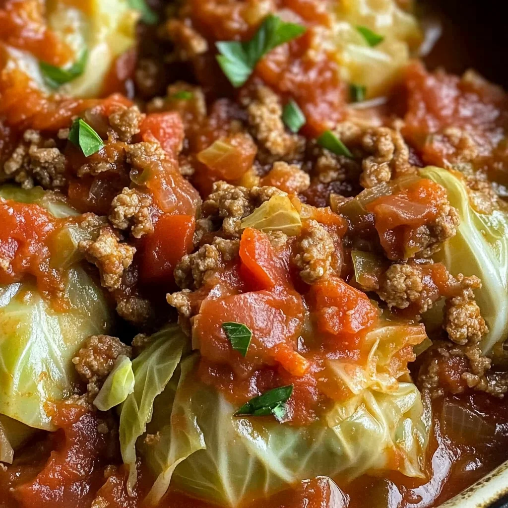 Slow Cooker Unstuffed Cabbage Rolls