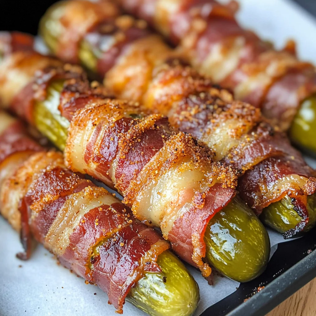 Smoked Bacon Wrapped Pickles