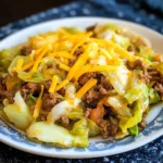 Tex Mex Ground Beef Cabbage Skillet