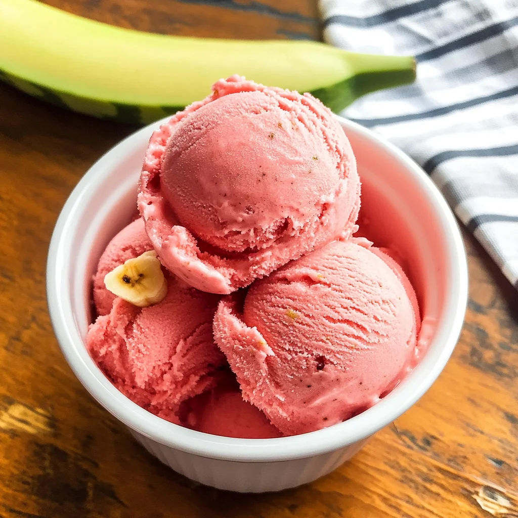 Vegan Watermelon Gelato (Only 2 Ingredients!)