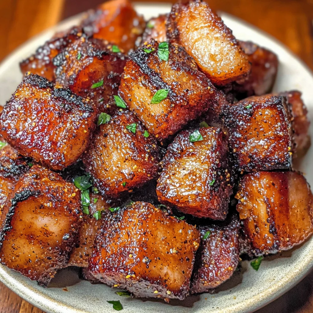 Air Fryer Pork Belly Bites