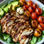 Baked Marinated Chicken Salad with Mozzarella and Balsamic Vinaigrette