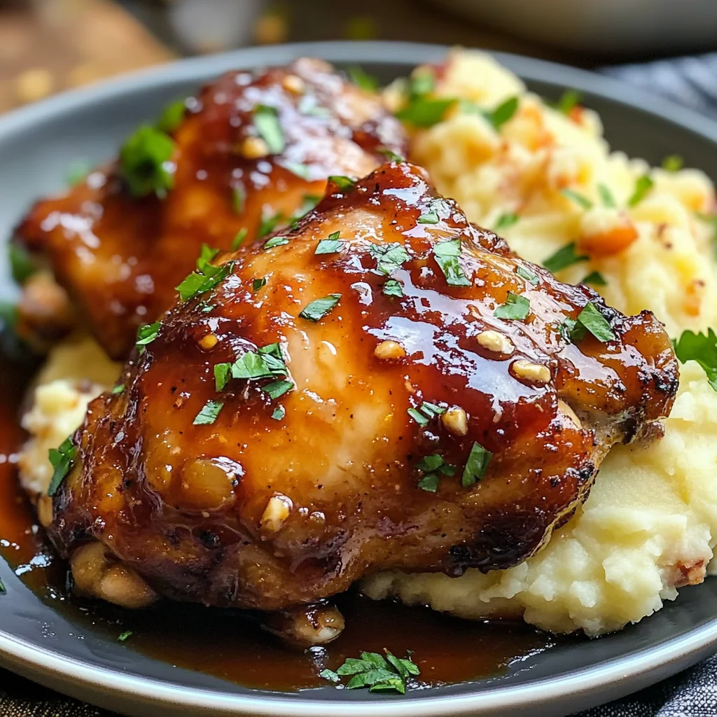 Chipotle Honey Chicken Thighs With Smoked Gouda Mashed Potatoes
