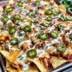 Easy Sheet Pan BBQ Chicken Nachos