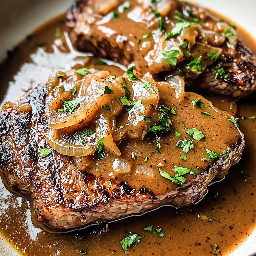 Onion Gravy Smothered Steak