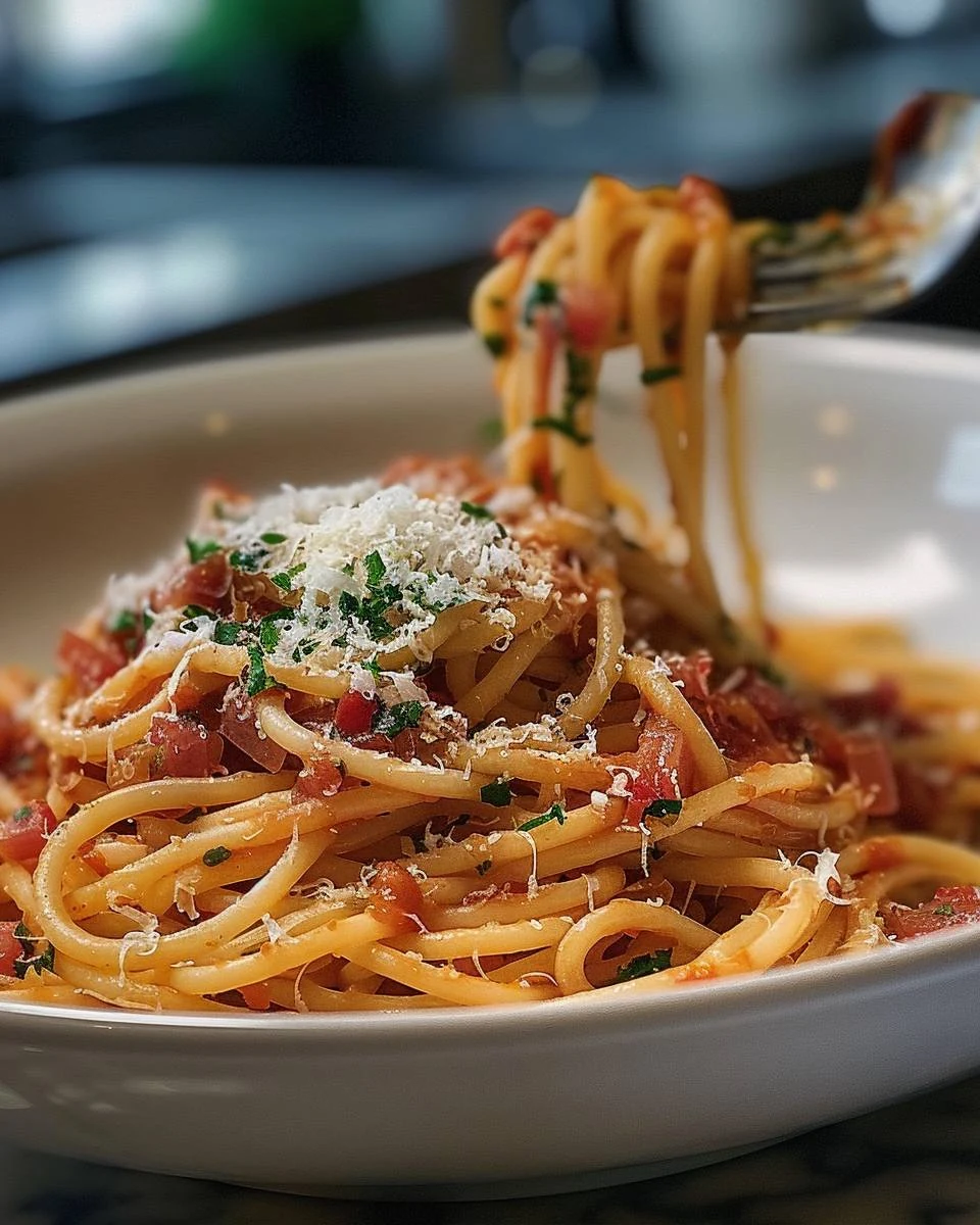 Authentic Amatriciana Recipe for Italian Flavor finished dish
