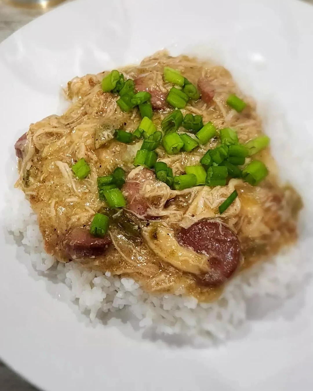 Authentic Cajun Chicken and Sausage Gumbo Recipe finished dish