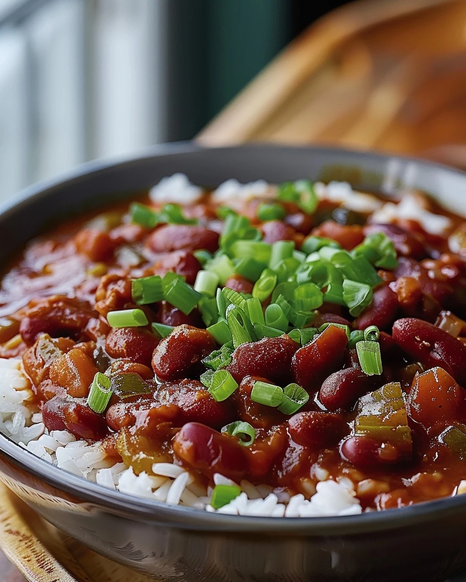 Authentic New Orleans-Style Red Beans and Rice Recipe finished dish