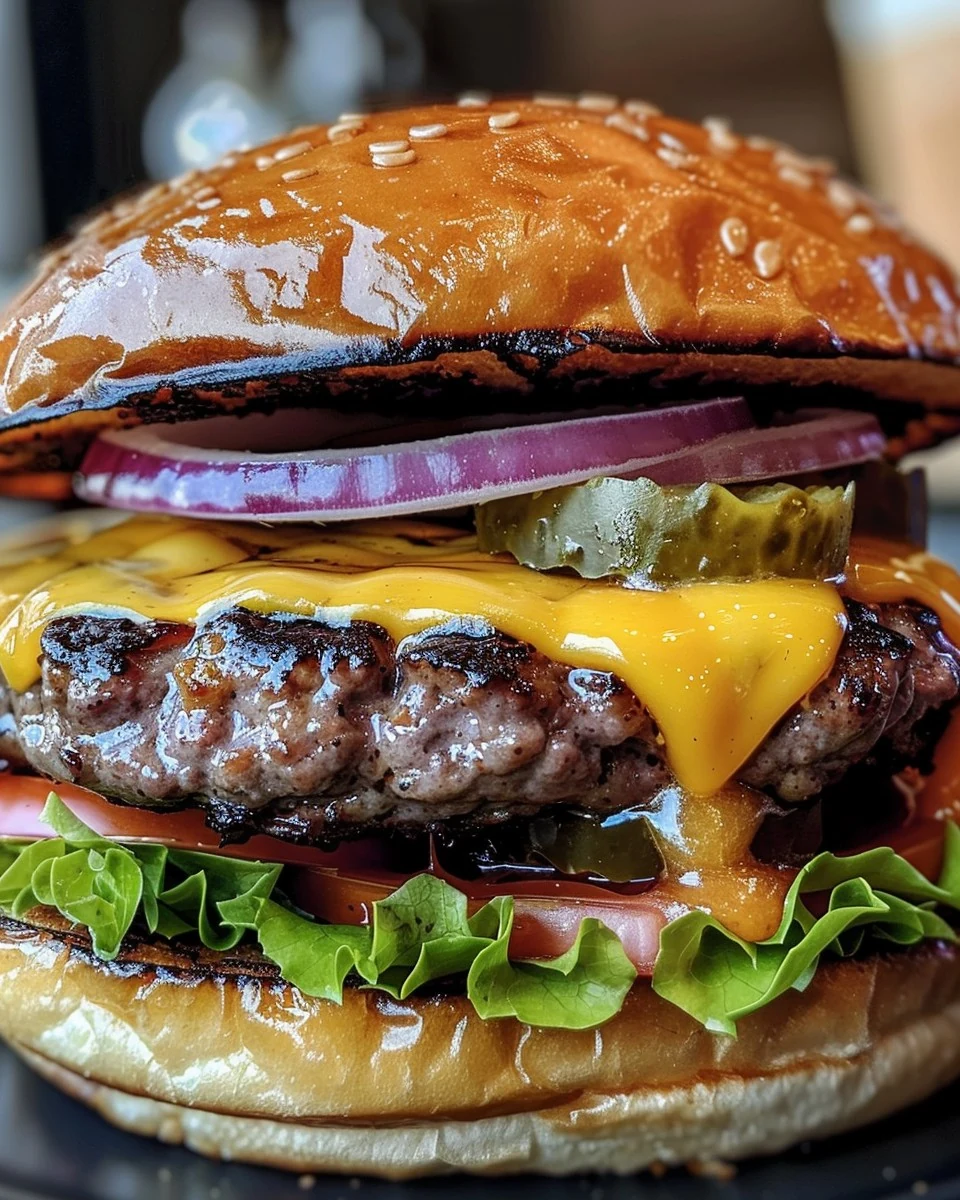 Bobby Flay's Perfect Burger Recipe for the Ultimate Grill finished dish