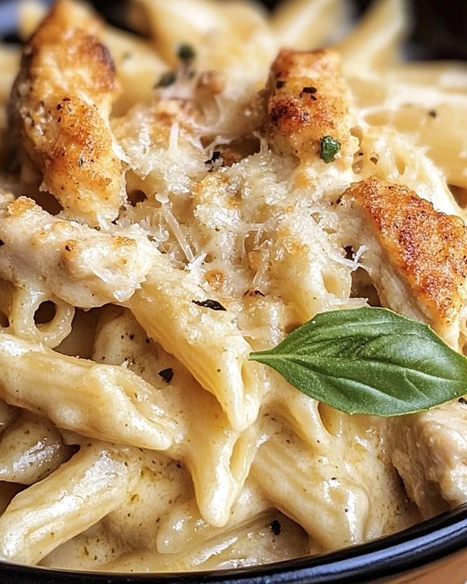 Buffalo Wild Wings Garlic Parmesan Chicken Pasta Recipe finished dish