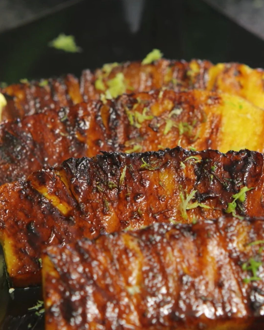 Caramelized Brown Sugar Cinnamon Grilled Pineapple Recipe finished dish
