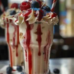 Celebrate with Festive 4th of July Milkshakes finished dish