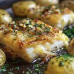 Cheese and Onion Rarebit-Topped Pollack Recipe finished dish