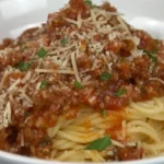 Classic Old Fashioned Spaghetti Recipe for a Quick Meal finished dish