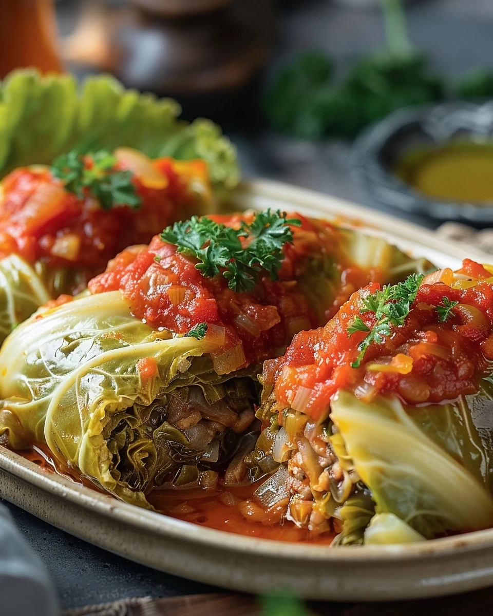 Classic Stuffed Cabbage Rolls: A Comforting Dish finished dish