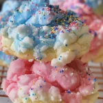 Colorful Cotton Candy Cookies Recipe finished dish