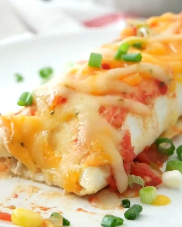 Cream Cheese Enchiladas: A Creamy Delight finished dish