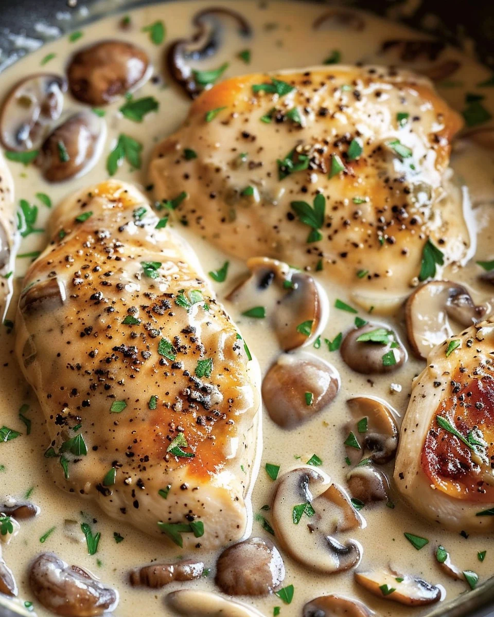 Cream of Mushroom Chicken - A Creamy Delight finished dish