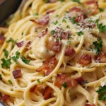 Creamy Bacon Pasta: A Comforting Bake Recipe finished dish