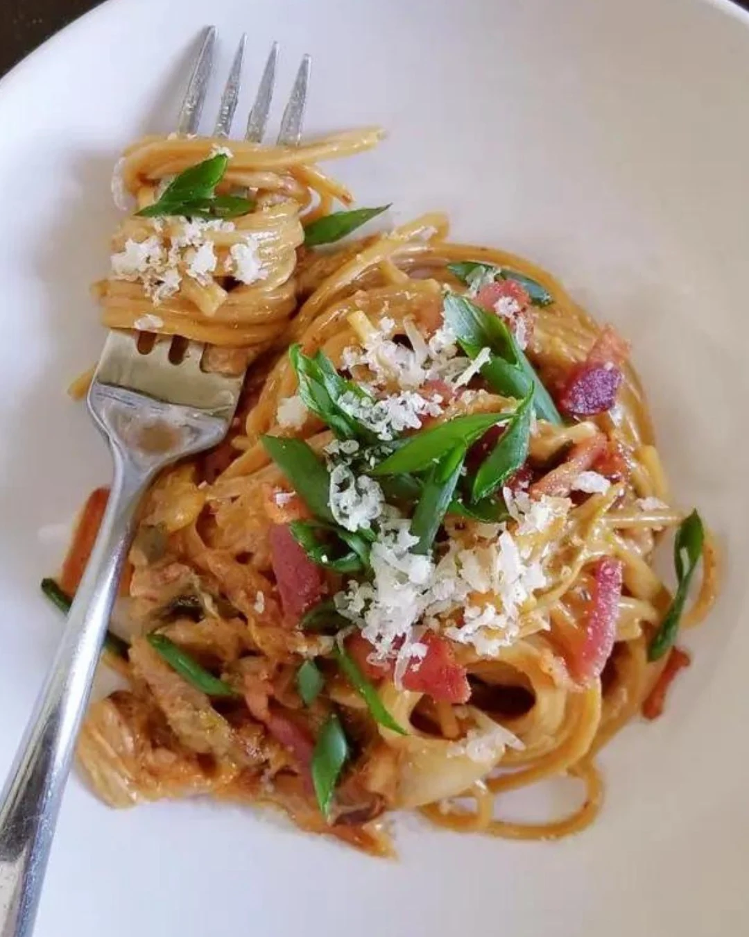 Creamy Baked Cream Cheese Spaghetti Recipe finished dish