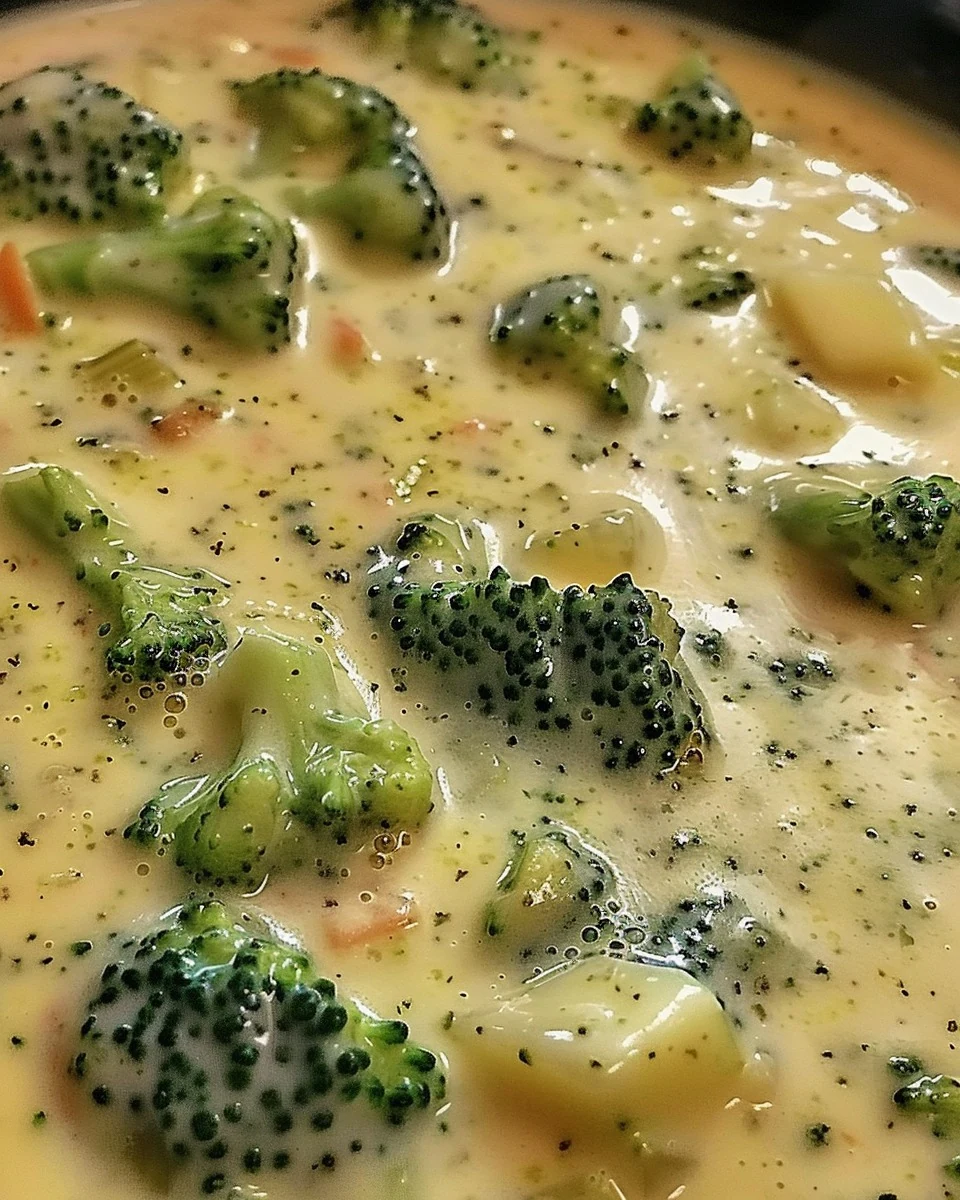 Creamy Broccoli Cheese Soup for the Crock Pot Recipe finished dish