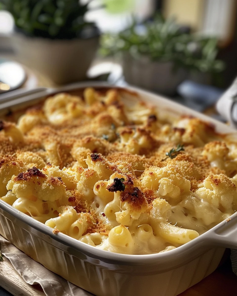 Creamy Cauli Cheese Macaroni Recipe for Comfort Food Lovers finished dish